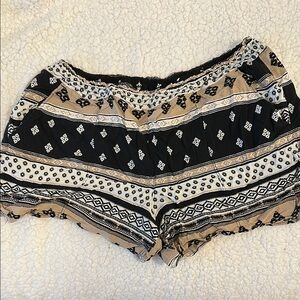 Old Navy High Waist Black and Tan Shorts